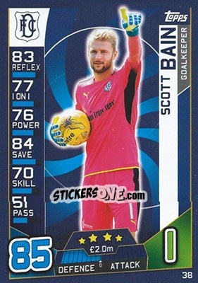 Figurina Scott Bain - SPFL 2016-2017. Match Attax - Topps