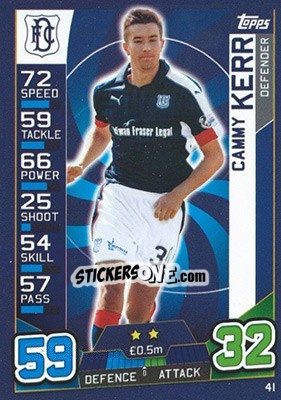 Sticker Cammy Kerr - SPFL 2016-2017. Match Attax n. 41 - Topps