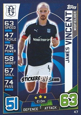 Figurina James Vincent - SPFL 2016-2017. Match Attax - Topps