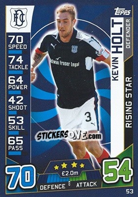 Sticker Kevin Holt - SPFL 2016-2017. Match Attax n. 53 - Topps