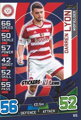 Sticker Darren Lyon - SPFL 2016-2017. Match Attax n. 65 - Topps
