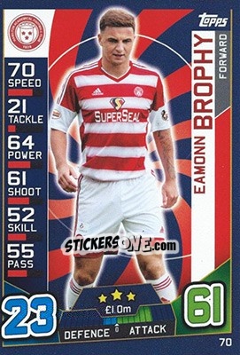 Sticker Eamonn Brophy - SPFL 2016-2017. Match Attax n. 70 - Topps