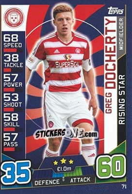 Sticker Greg Docherty - SPFL 2016-2017. Match Attax n. 71 - Topps