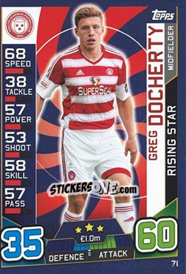 Sticker Greg Docherty - SPFL 2016-2017. Match Attax - Topps