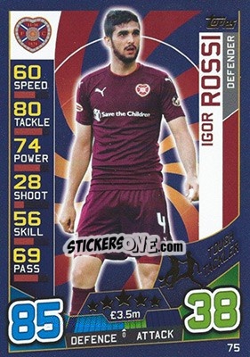 Sticker Igor Rossi Branco - SPFL 2016-2017. Match Attax n. 75 - Topps