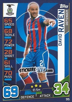 Sticker David Raven - SPFL 2016-2017. Match Attax n. 95 - Topps