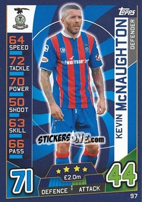 Sticker Kevin McNaughton - SPFL 2016-2017. Match Attax n. 97 - Topps