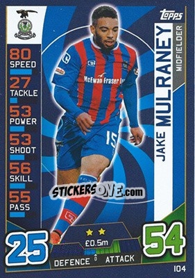 Sticker Jake Mulraney - SPFL 2016-2017. Match Attax n. 104 - Topps