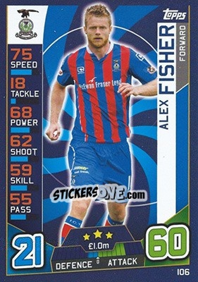 Sticker Alex Fisher - SPFL 2016-2017. Match Attax - Topps