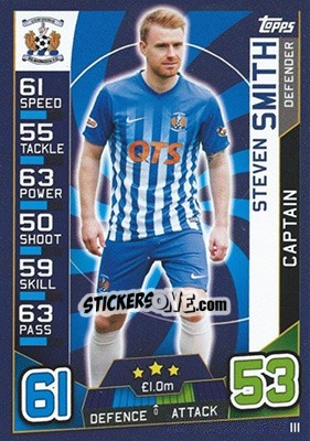 Sticker Steven Smith - SPFL 2016-2017. Match Attax n. 111 - Topps