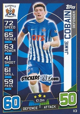 Sticker Jamie Cobain - SPFL 2016-2017. Match Attax n. 113 - Topps