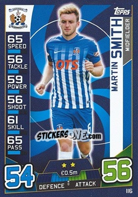 Sticker Martin Smith - SPFL 2016-2017. Match Attax n. 116 - Topps