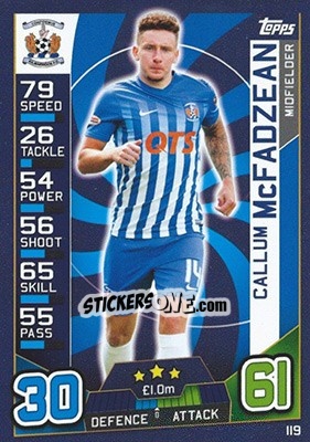Figurina Callum McFadzean - SPFL 2016-2017. Match Attax n. 119 - Topps