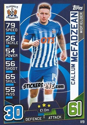 Figurina Callum McFadzean - SPFL 2016-2017. Match Attax - Topps