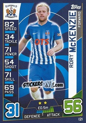 Sticker Rory McKenzie - SPFL 2016-2017. Match Attax n. 121 - Topps