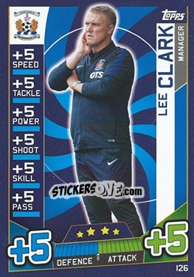 Sticker Lee Clark - SPFL 2016-2017. Match Attax - Topps