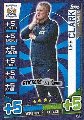 Sticker Lee Clark - SPFL 2016-2017. Match Attax n. 126 - Topps