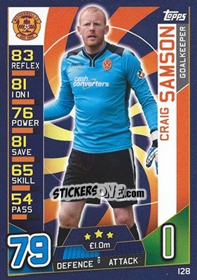 Figurina Craig Samson - SPFL 2016-2017. Match Attax - Topps