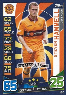 Sticker Steven Hammell - SPFL 2016-2017. Match Attax - Topps