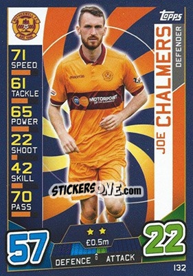 Sticker Joe Chalmers - SPFL 2016-2017. Match Attax n. 132 - Topps