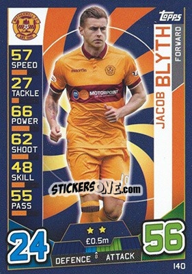 Figurina Jacob Blyth - SPFL 2016-2017. Match Attax - Topps