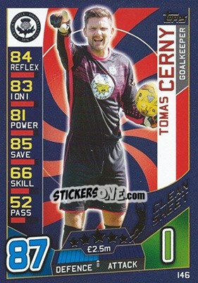 Figurina Tomáš Cerný - SPFL 2016-2017. Match Attax n. 146 - Topps