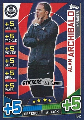 Sticker Alan Archibald - SPFL 2016-2017. Match Attax n. 162 - Topps