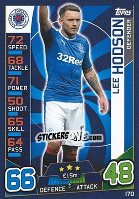 Figurina Lee Hodson - SPFL 2016-2017. Match Attax n. 170 - Topps