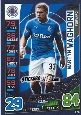 Sticker Martyn Waghorn - SPFL 2016-2017. Match Attax n. 176 - Topps