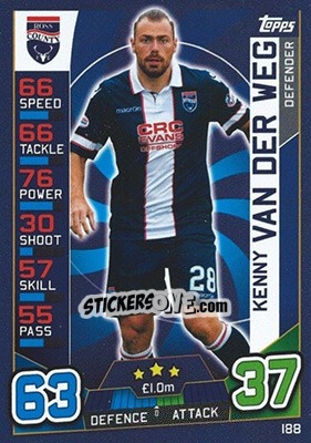 Figurina Kenny van der Weg - SPFL 2016-2017. Match Attax - Topps