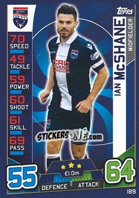 Sticker Ian McShane - SPFL 2016-2017. Match Attax n. 189 - Topps