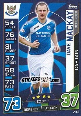 Sticker Dave Mackay - SPFL 2016-2017. Match Attax n. 203 - Topps