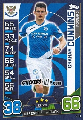 Sticker Graham Cummins - SPFL 2016-2017. Match Attax n. 213 - Topps