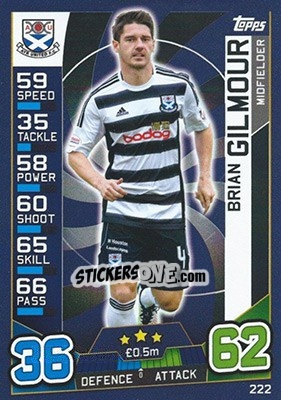 Figurina Brian Gilmour - SPFL 2016-2017. Match Attax - Topps