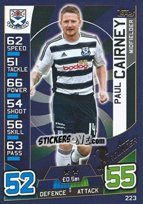 Sticker Paul Cairney - SPFL 2016-2017. Match Attax n. 223 - Topps