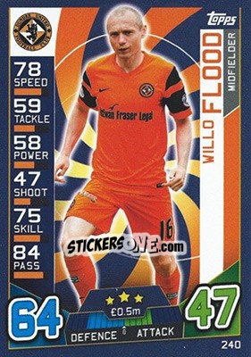 Sticker Willo Flood - SPFL 2016-2017. Match Attax n. 240 - Topps