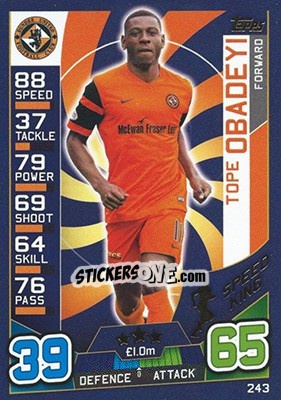 Cromo Tope Obadeyi - SPFL 2016-2017. Match Attax - Topps