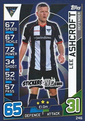 Sticker Lee Ashcroft - SPFL 2016-2017. Match Attax n. 246 - Topps