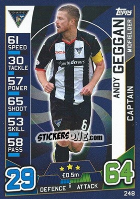 Sticker Andy Geggan - SPFL 2016-2017. Match Attax n. 248 - Topps
