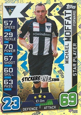 Sticker Michael Moffat - SPFL 2016-2017. Match Attax n. 251 - Topps