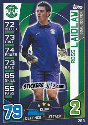 Sticker Ross Laidlaw - SPFL 2016-2017. Match Attax n. 263 - Topps