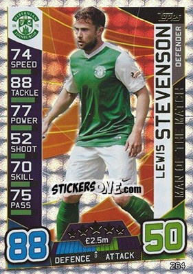 Sticker Lewis Stevenson - SPFL 2016-2017. Match Attax n. 264 - Topps