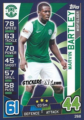 Cromo Marvin Bartley - SPFL 2016-2017. Match Attax - Topps