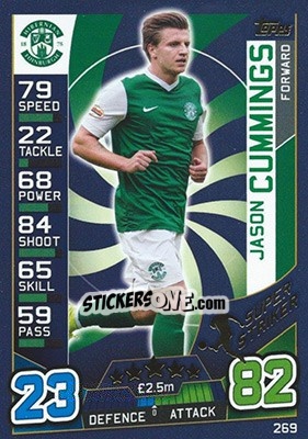 Sticker Jason Cummings - SPFL 2016-2017. Match Attax n. 269 - Topps