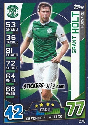 Sticker Grant Holt - SPFL 2016-2017. Match Attax n. 270 - Topps