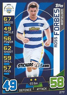 Cromo Ross Forbes - SPFL 2016-2017. Match Attax n. 277 - Topps