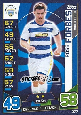 Sticker Ross Forbes - SPFL 2016-2017. Match Attax - Topps