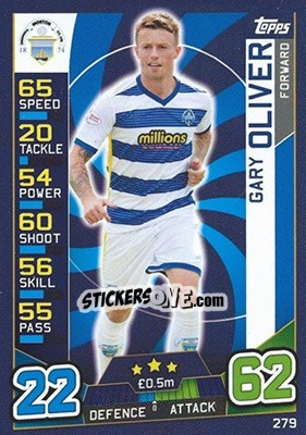Figurina Gary Oliver - SPFL 2016-2017. Match Attax n. 279 - Topps