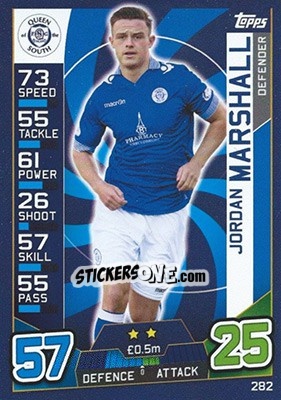 Sticker Jordan Marshall - SPFL 2016-2017. Match Attax n. 282 - Topps