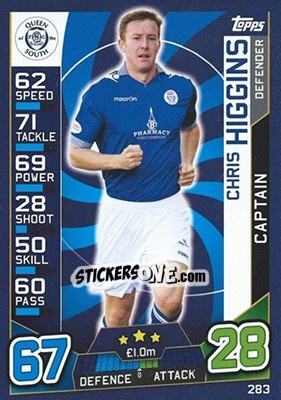 Sticker Chris Higgins - SPFL 2016-2017. Match Attax n. 283 - Topps